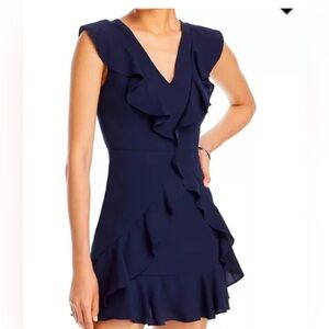 BCBG NWT navy ruffle mini dress size 4